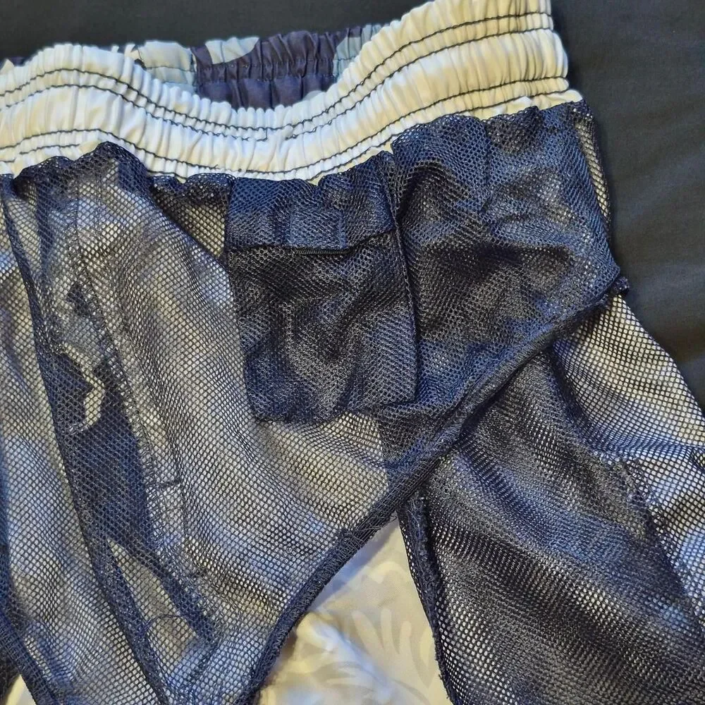 Men's Blue Hawaiian Swim Shorts Size M